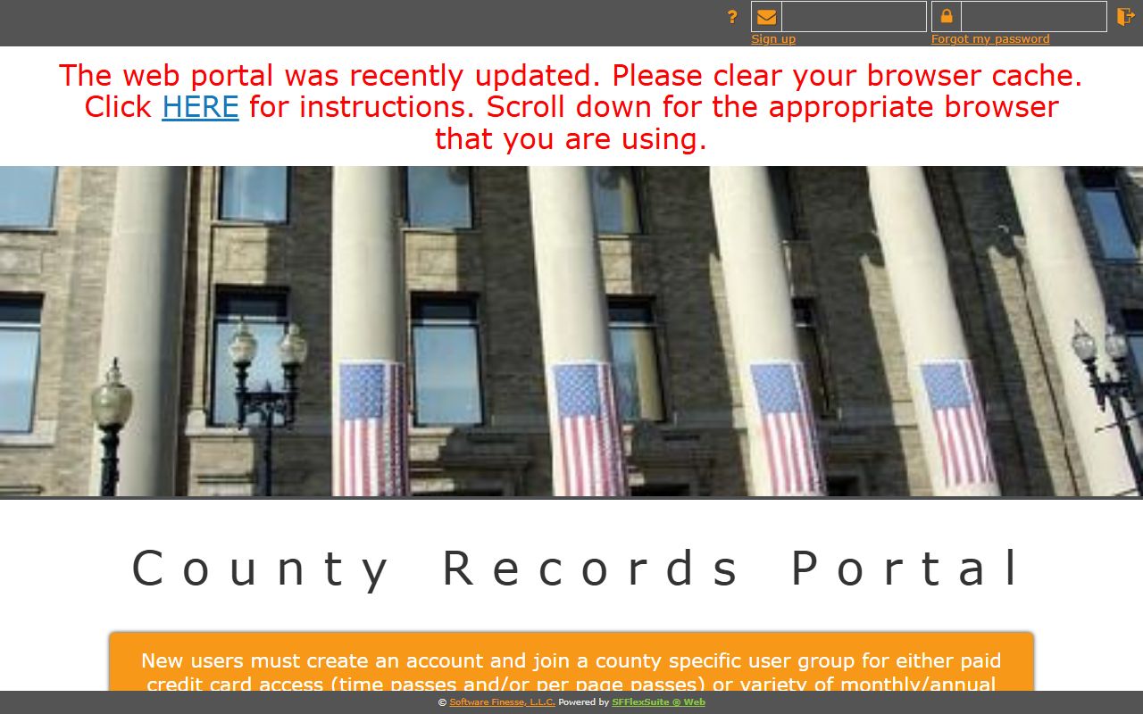 Wayne County Circuit Clerk records and SFFlexSuite Recorder portal distinction