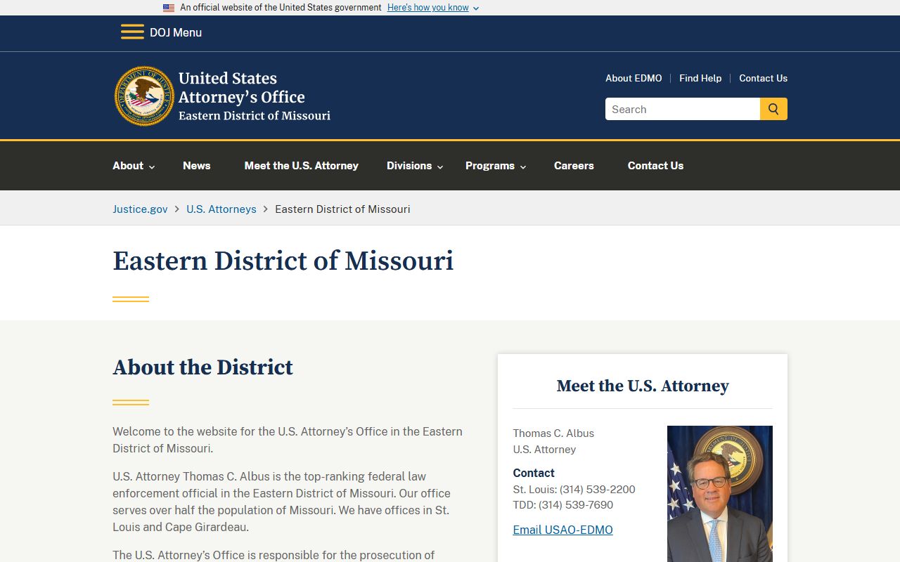 Wayne County arrest records federal charge source for Eastern District of Missouri