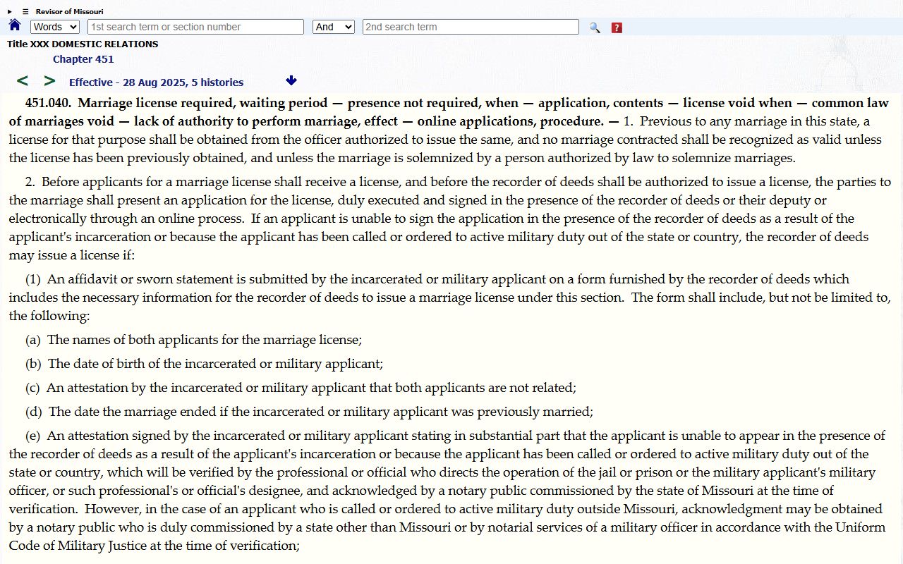 Wayne County traffic court records Missouri statute page